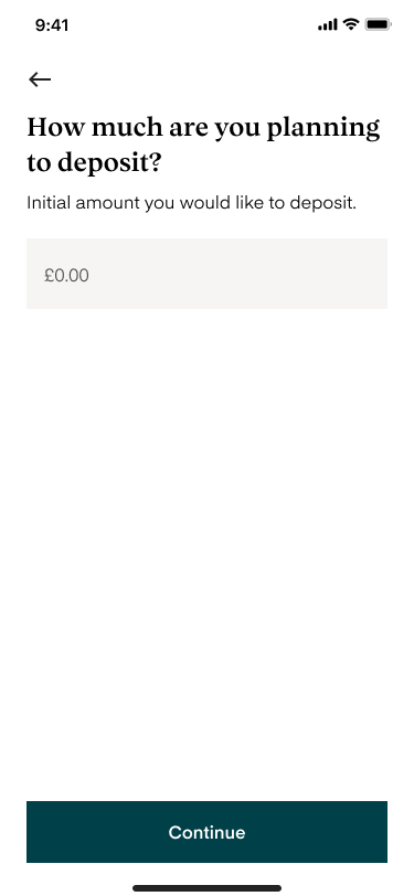 How much are you planning to deposit?
