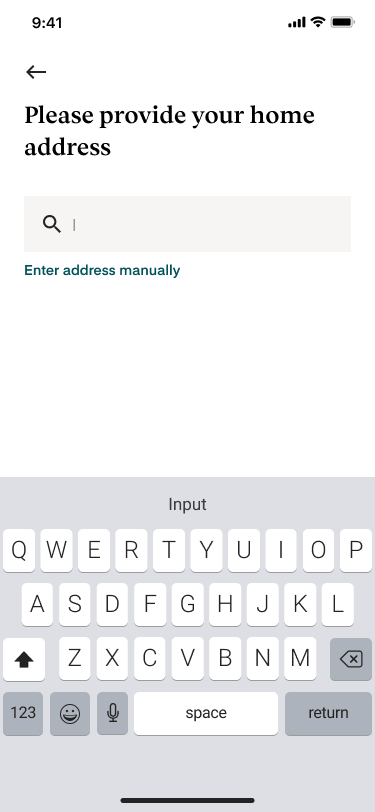 Please provide your home address