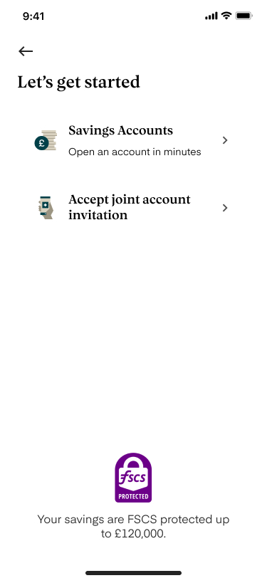 Choose a savings account