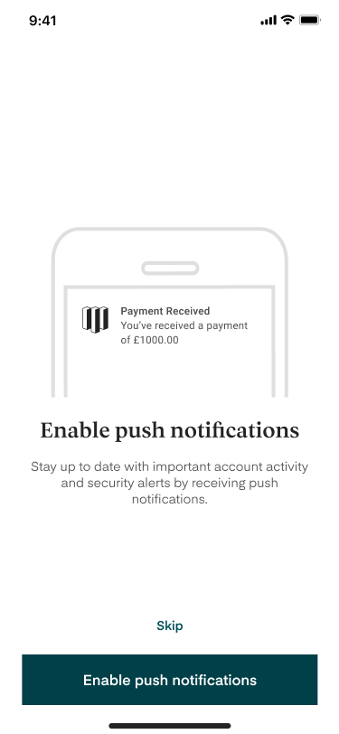 Enable push notifications