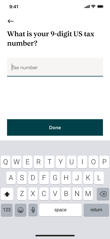 What is your 9 digit US tax number?